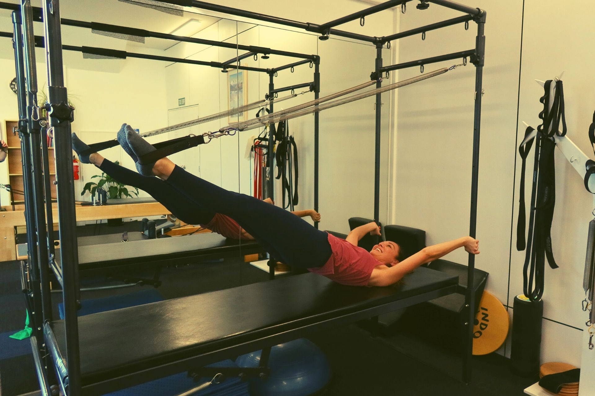 Marta on the Trapeze table at Central Lakes Physio